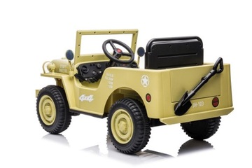 Wojskowy JEEP WILLYS napęd 4X4 AKU 12V7AH skóra
