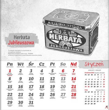 Kalendarz 2024 ścienny 2024 HITY PRL u 33x33cm