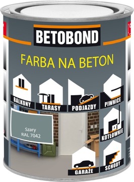 Farba do Piwnic Garaży SZARA 0,75L Polifarb