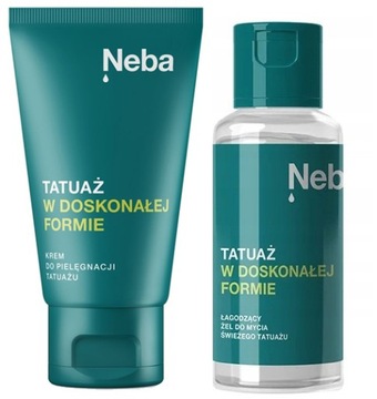 NEBA ZESTAW ŻEL + KREM 50 ml do pielęgnacji gojenia NOWEGO ŚWIEŻEGO TATUAŻU