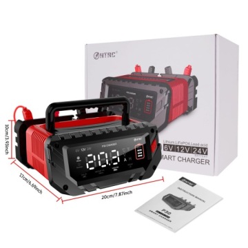 Nabíječ pro usměrňovač akumulátoru Efb Gel Agm 12V 24V 30A LCD