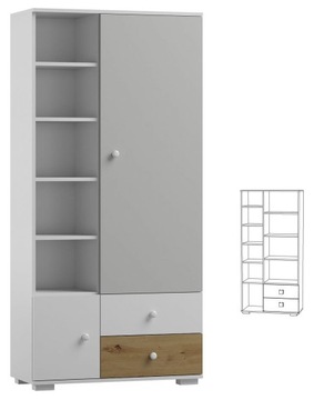 szafa do pokoju dziecka ARTISAN Y6 regał młodzieżowy 90x40 w.190