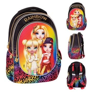 Plecak szkolny wielokomorowy Rainbow High Astra
