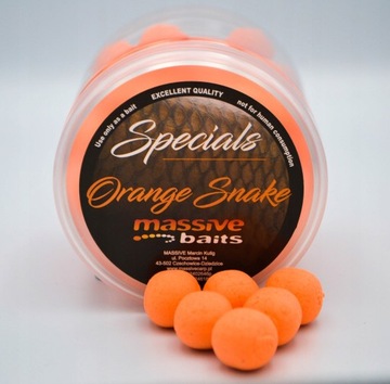 KULKI POP-UP ORANGE SNAKE 14mm 200ml MASSIVE BAITS