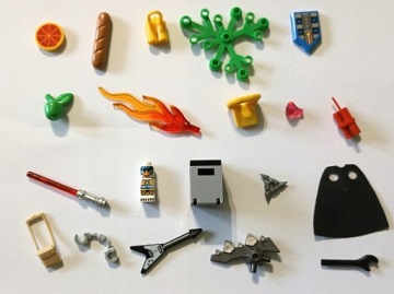 Оригинальные аксессуары для фигурок LEGO MIX, 20 шт.