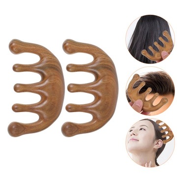 Массажеры для роста волос Расческа из зеленого сандалового дерева