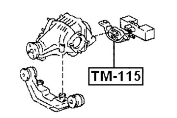 ULOŽENÍ ZADNÍHO MECHANIZMUS DIFERENCIÁLU TOYOTA COROLLA AE10 CE10 EE10