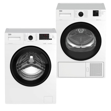 Zestaw Beko Pralka WUV9612WPBSE + Suszarka z pompą ciepła DS9412WPB 9/9kg