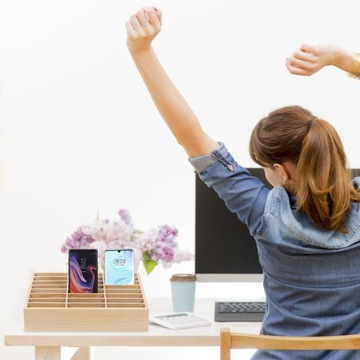 ЯЩИК-ОРГАНИЗАТОР ДЛЯ МОБИЛЬНЫХ ТЕЛЕФОНОВ ДЛЯ ОФИСА НЕСКОЛЬКО ДЕРЕВЯННЫХ ЯЩИКОВ ДЛЯ ТЕЛЕФОНА