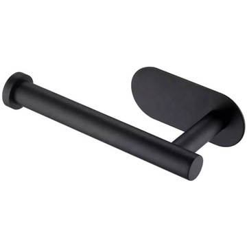 UCHWYT SAMOPRZYLEPNY STALOWY NA PAPIER TOALETOWY CZARNY LOFT WC AG869