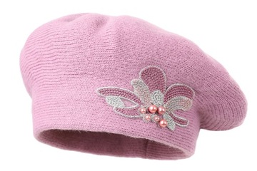 Beret damski JOSEFINA Wrzos Polski producent