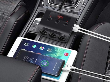 Дистрибьютор 3X розетка LIGER 12-24V 4X USB