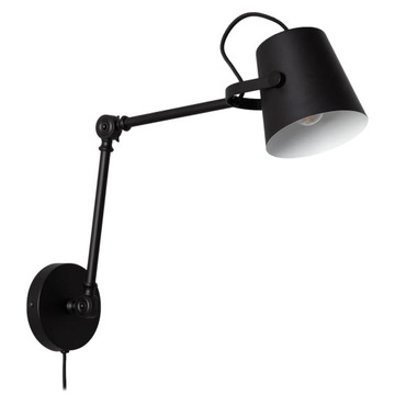 Kinkiet ścienny regulowany RETRO loft czarny E14 do LED BAZZ ABRUZZO