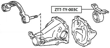 DRŽÁKY DIFERENCIÁLU TOYOTA RAV-4 00-05 ZADNÍ