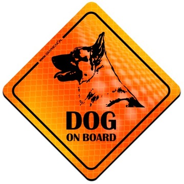 MAGNES ODBLASKOWY DOG ON BOARD PIES NA POKŁADZIE