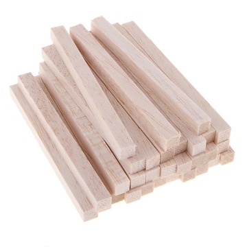 Naturalna Niedokończona Kwadratowa Balsa 30 Sztuk