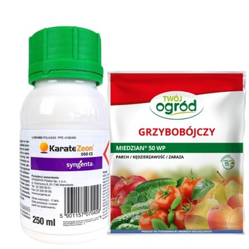 KARATE ZEON 050CS 250MLŚRODEK OWADOBÓJCZY + MIEDZIAN 50WP 100G GRZYBOBÓJCZY
