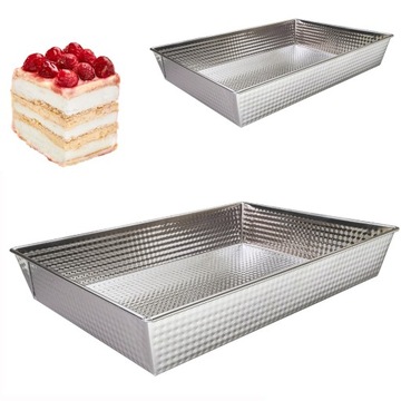 Klasyczna Blacha do Pieczenia Prostokątna do Ciast 40 cm Ocynowana Duża