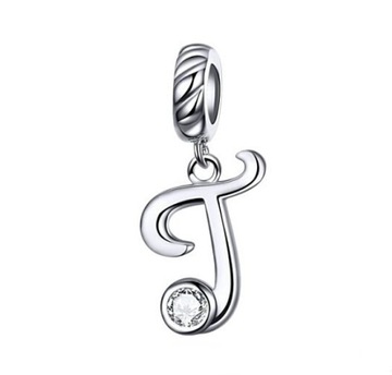 CHARMS zawieszka LITERA T Cyrkonia S925