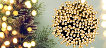 СВЕТОДИОДНЫЕ РОЖДЕСТВЕНСКИЕ ОГНИ НА УЛИЦЕ ТЕПЛЫЙ БЕЛЫЙ теплый 500 светодиодов МОЩНЫЙ