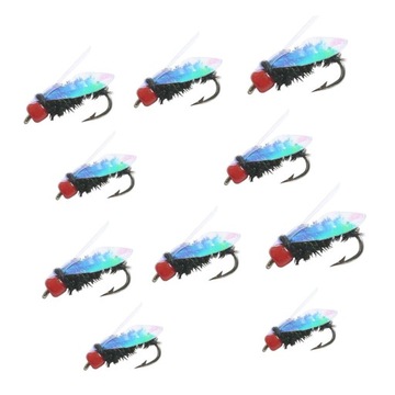 10x mucha wędkarska nad jeziorem .5mm x 3mm