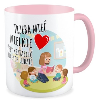 Kubek różowy przedszkole CIOCIA Twoje imię