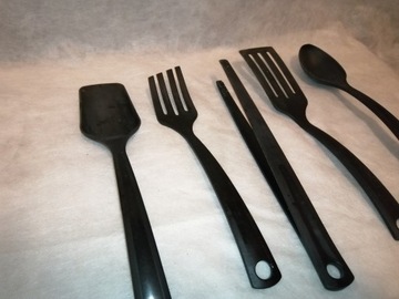 Кухонная утварь, столовые приборы, набор из 5 шт., черный