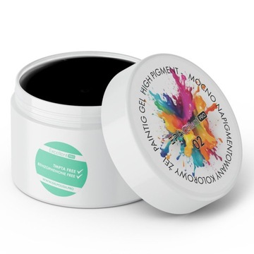 Excellent PRO Art Gel żel do zdobień #2 MASTER EDITION 5ml CZARNY