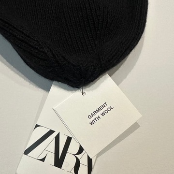 ZARA Czapka Beanie 51% Wełna M / ONE SIZE