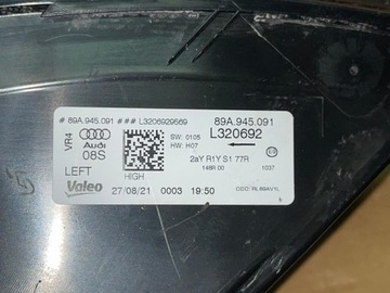 AUDI Q4 E-TRON 2021- LEVÝ SVĚTLO ZADNÍ 89A945091