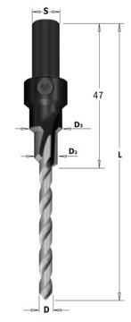 CMT Wiertło do konfirmatów 6,4 x 50 mm