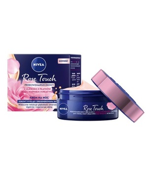 Krem na noc NIVEA Rose Touch przeciwzmarszczkowy