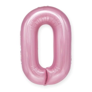 Balon Foliowy Cyfra 0 Różowa 100cm Różowy Party