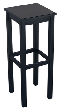 TABORET BAROWY HOKER 80CM PROSTY NOWOCZESNY czarny