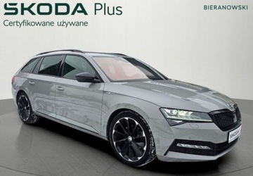 Skoda Superb III Kombi Facelifting 2.0 TSI 190KM 2020 Skoda Superb Sportowe fotele - Grzana szyba - Kierownica - Fotele - Faktur, zdjęcie 3