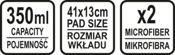 ШВАБРА СО СПРЕЙОМ LUND 2x чехол из микрофибры YATO LUND 67160