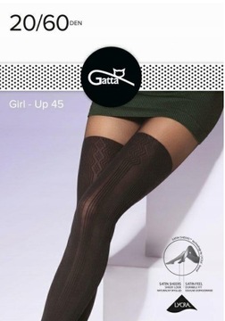 GATTA rajstopy GIRL-UP 45 20/60DEN NERO 4-L