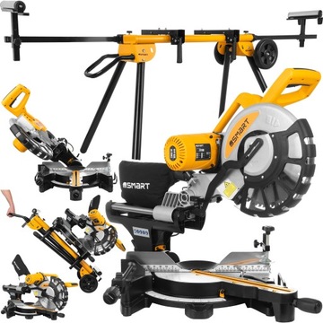 PIŁA UKOŚNICA PILARKA UKOSOWA Z POSUWEM 2000W 305 mm LASER + Stół SMART365