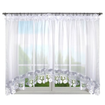 ГОТОВАЯ ШТОРА ГИПУРА ШТОРА ВУАЛЬ ЦИРКОНИЙ БАНТ