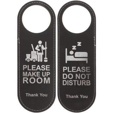 2pcs Leather Hotel Sign Doorplate Double Sided