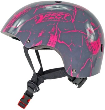 KASK ROWER SKATE BEST SPORTING SZARY/ RÓŻ R.S
