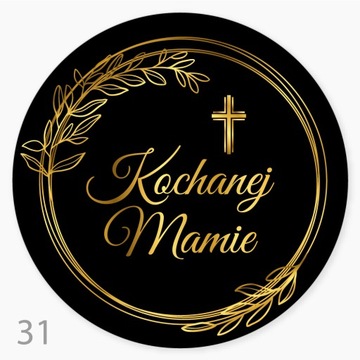 Naklejki na znicze Kochanej Mamie Wszystkich Świętych Dzień Mamy 24 sztuki