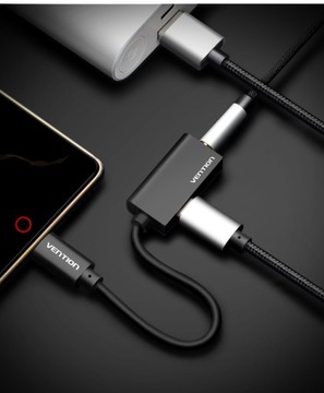 VENTION USB Type-C --> разъем 3,5 мм + зарядка