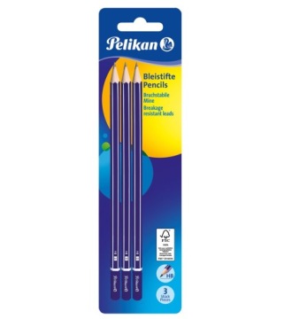 Олівець HB 3 шт. PELIKAN, PELIKAN
