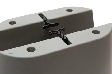 Балконный цветочный горшок для перил, серый, 39,6 см