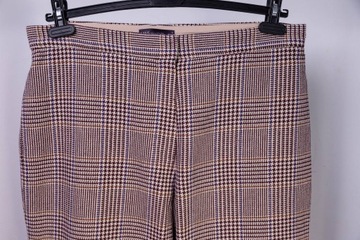 Marks&Spencer spodnie eleganckie 7/8 krata 44 XXL 16 chinos