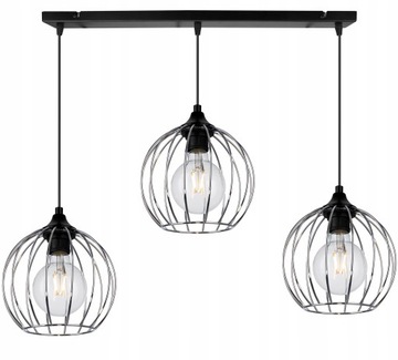 Lampa Sufitowa Wisząca Plafon Druciak Kula Chrom