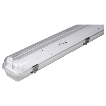 OPRAWA ŚWIETLÓWKOWA HERMETYCZNA LAMPA T8 2x36W Metalowe zapinki + 2x LED