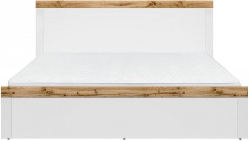 Łóżko Sypialniane Białe 180x200 Podwójne Holten