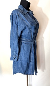 H&M tunika jeansowa długa koszula sukienka 46/48 plus size